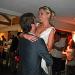 Couple dance to live band at their wedding